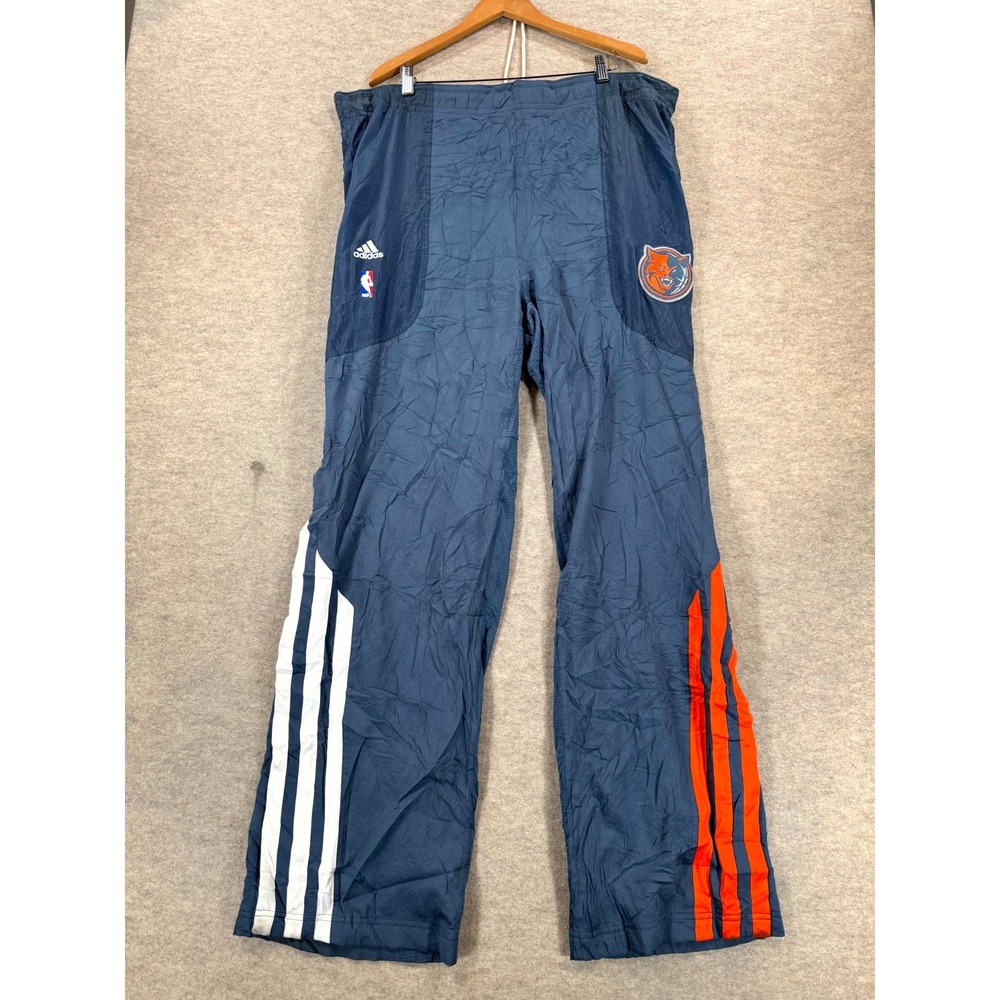 Adidas NBA Charlotte Bobcats On-Court Warm-Up Pants Mens 3XL Blue Basketball